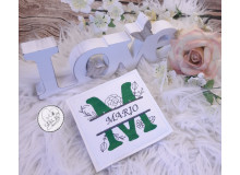 Stickdatei - Doodle Blumen Alphabet Monogram geteilt "M"